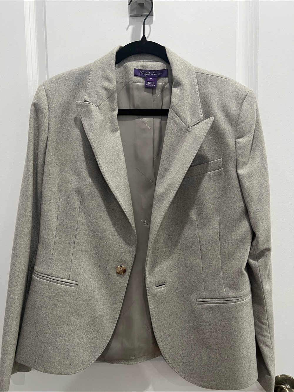 Purple Label Ralph Lauren Light Gray Women's Sport Coat Blazer